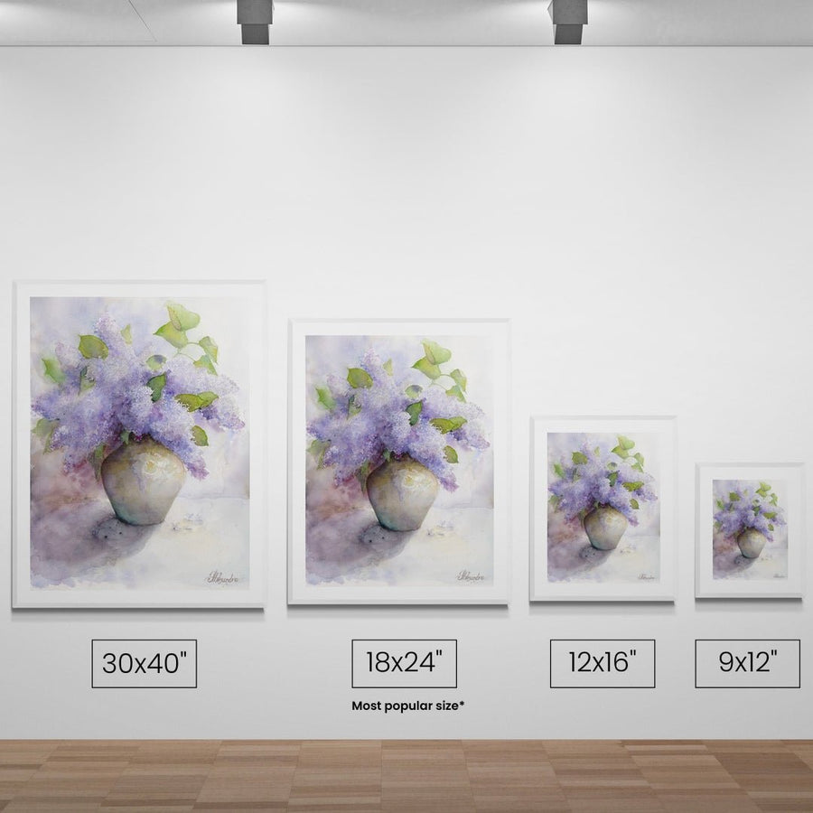 Abundance shown at each available size on a wall