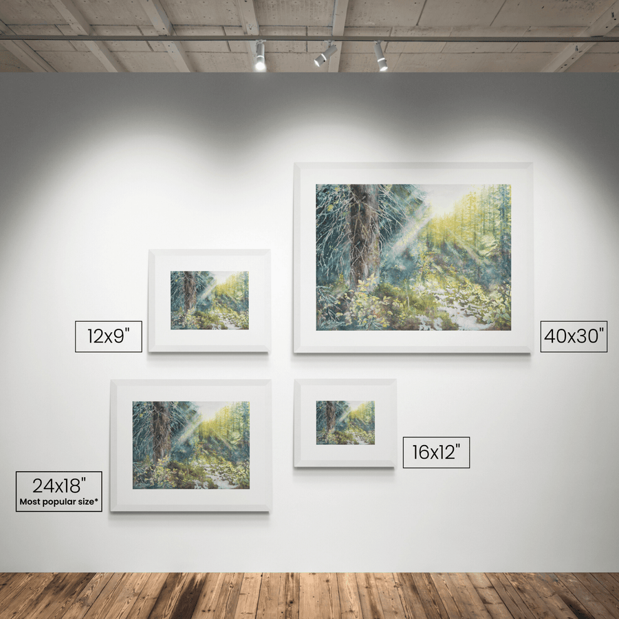 Called To Be shown at each available size on a wall