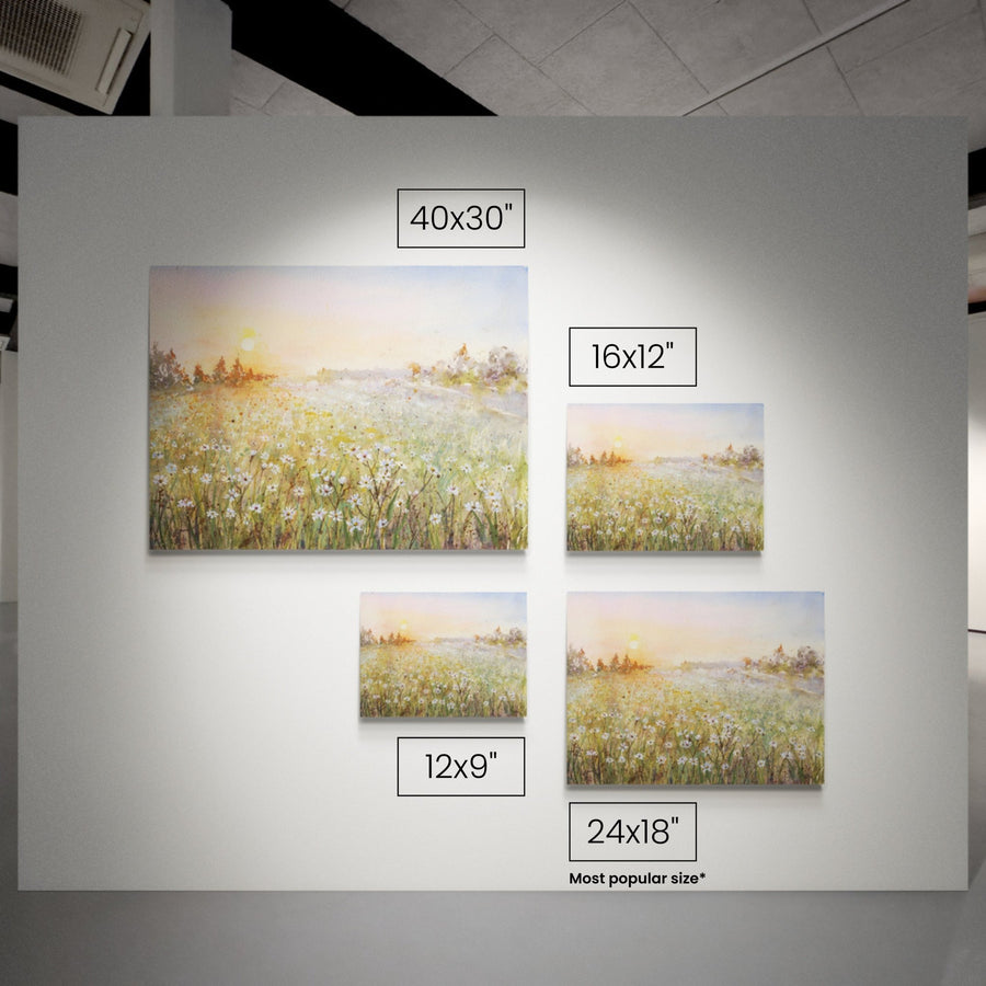Endless Grace shown at each available size on a wall